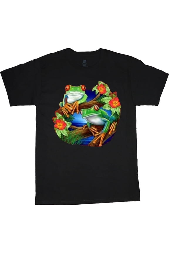 Tropical Tree Frogs T-shirt Mens Graphic Tees Clothing Apparel