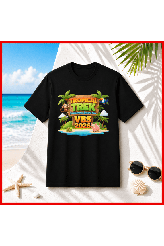 Tropical Trek VBS 2026 Jesus Comes to Seek and Save Unisex T-Shirt T2358, S-5XL