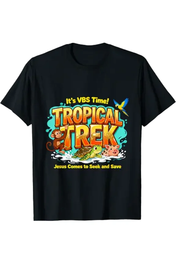 Tropical Trek Vbs 2026 Jesus Comes To Save T-Shirt