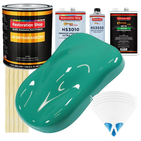 Tropical Turquoise Premium Gallon Kit Low VOC URETHANE BASECOAT Auto Paint Kit
