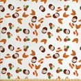 Ambesonne Tropical Fabric by the Yard Upholstery, Assortment of Nuts