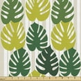 thumbnail image 1 of Ambesonne Tropical Fabric by the Yard Upholstery, Monstera Leaves Monochrome, 3 Yards, Lime Green and Emerald, 1 of 5