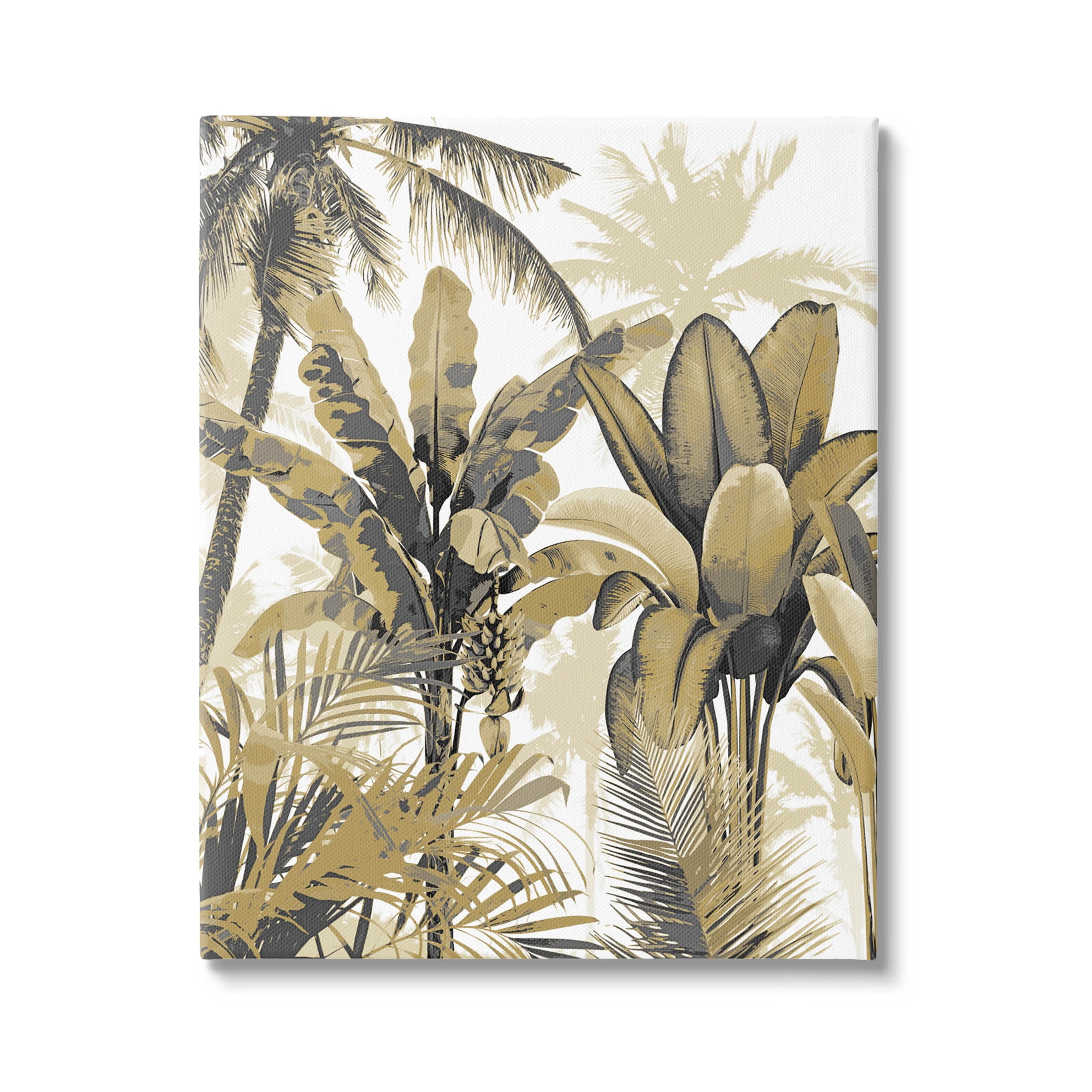 Tropical Varied Layered Palms Botanical & Floral Graphic Art Gallery Wrapped Canvas Print Wall Art