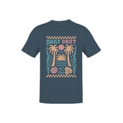 Tropical Vibes Daily Drift Design Mens T-shirt Gray