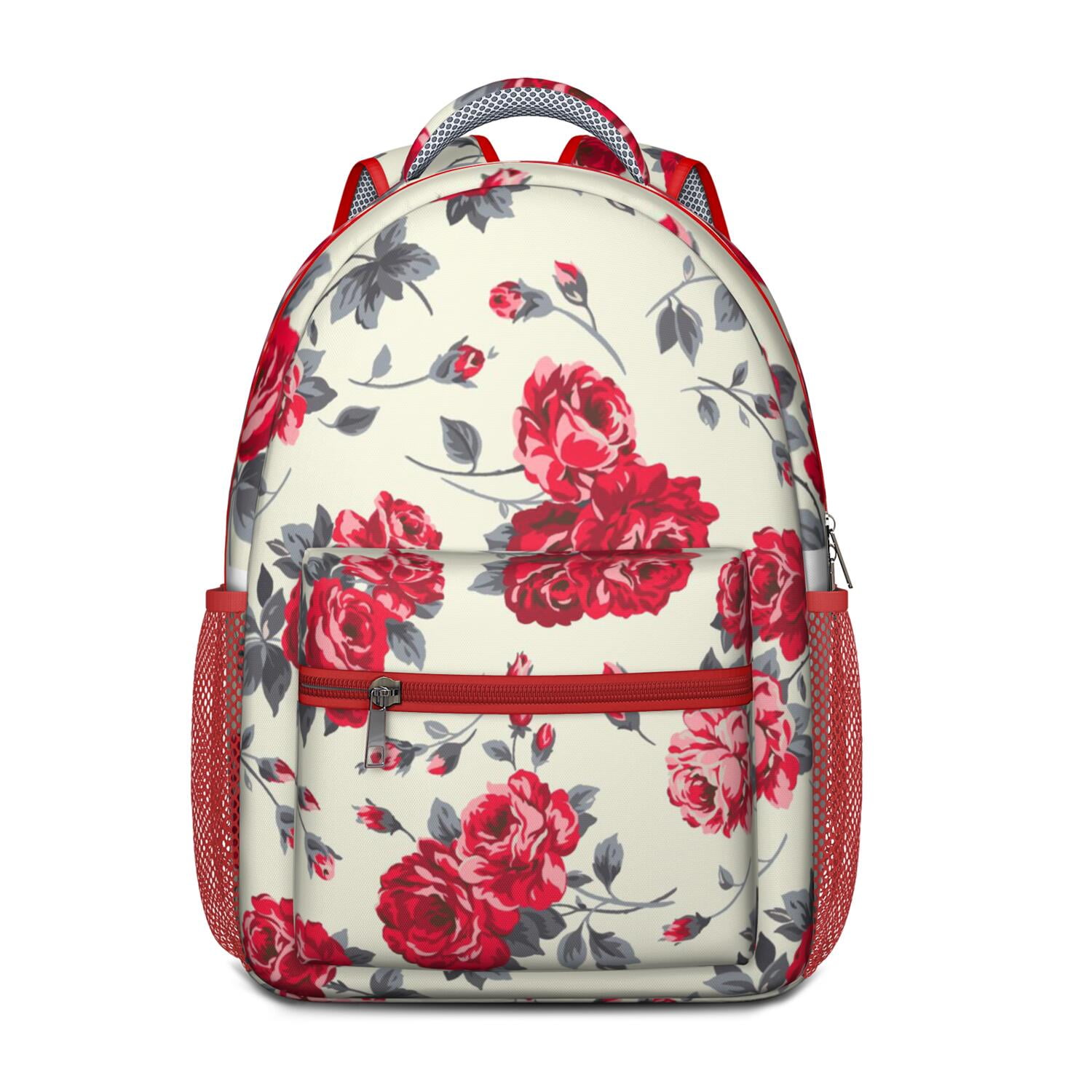 Tropical Watercolor Print School Backpack - Durable Lightweight Daypack