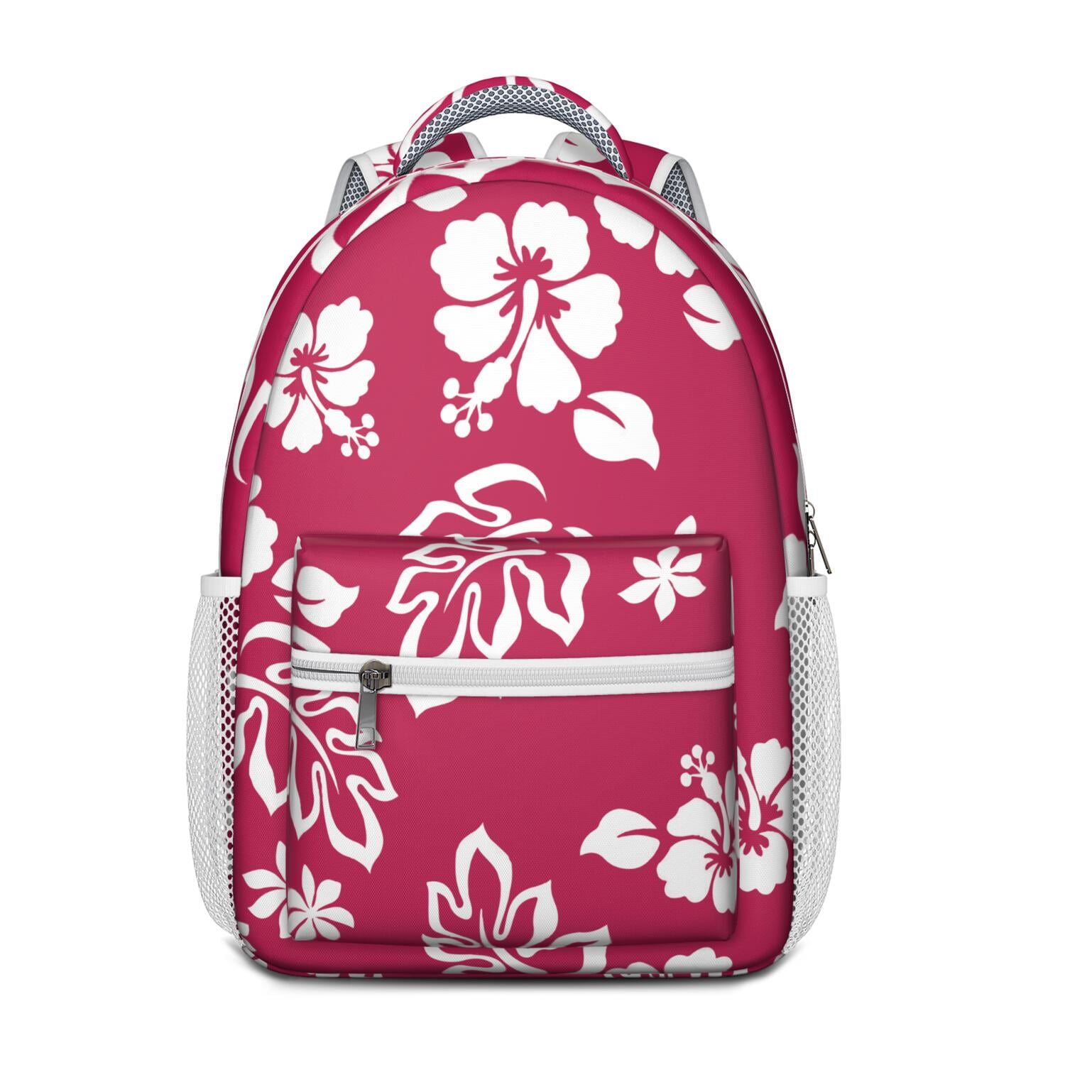 Tropical Watercolor Print School Backpack - Durable Lightweight Daypack