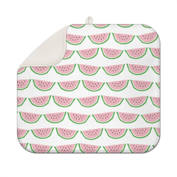 Tropical Watermelon Design Drying Mat – Cute Fruit Print Kitchen Accessory, Refreshing Summer Theme for Beach Vibes