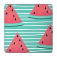 thumbnail image 1 of Tropical Watermelon Elastic Fitted Tablecloth - Square Table Cover with Snug Fit for Outdoor Picnic, Summer Party, Windproof & Washable, 1 of 6