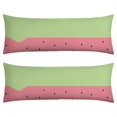 thumbnail image 1 of Tropical Watermelon Pattern Body Pillow Cover 20x54 - Cozy & Machine Washable with Hidden Zipper for Maternity & Sleep, 1 of 7