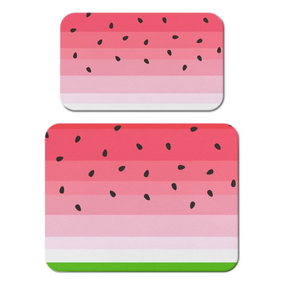 Tropical Watermelon Print Dish Drying Mat, Fresh Summer Fruit Lover Beach Kitchen Mat