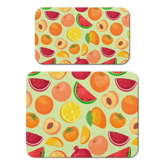 Tropical Watermelon Print Dish Drying Mat, Fresh Summer Fruit Lover Beach Kitchen Mat