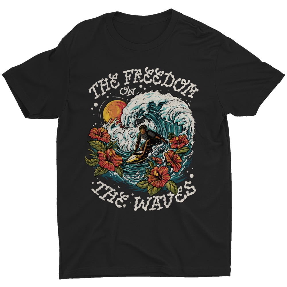 Tropical Wave Surf Surfing T-Shirt Retro Beach Surfer Gift Hawaii Men's T Shirt