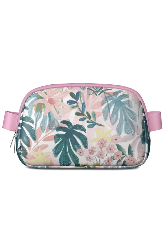 Tropical Wildflower Waist Bag – Botanical Floral Fanny Pack with Summer Bloom & Vibrant Garden Vibes