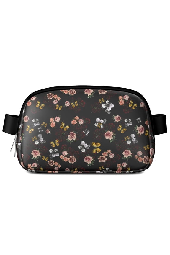 Tropical Wildflower Waist Bag – Botanical Floral Fanny Pack with Summer Bloom & Vibrant Garden Vibes