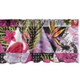 thumbnail image 1 of Tropical Window Valance, Contemporary Design Leafy Artwork with Flamingo in Triangles Print, Curtain Valance for Kitchen Bedroom with Rod Pocket, 54" X 18", Magenta Pistachio Green, by Ambesonne, 1 of 2