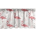 thumbnail image 1 of Tropical Window Valance, Flamingo Drawing Shade and Sketch on Plain Background Tropical Vibes, Curtain Valance for Kitchen Bedroom with Rod Pocket, 54" X 18", Pale Pink and Eggshell, by Ambesonne, 1 of 2