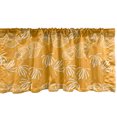 thumbnail image 1 of Tropical Window Valance Pack of 2, Outline Drawings Various Leaves Drawn by Hand Hawaiian Vibes Plantation, Rod Pocket Curtain Valances for Kitchen Bedroom, 54" X 12", Orange and White, by Ambesonne, 1 of 4