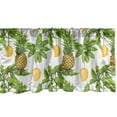 thumbnail image 1 of Ambesonne Tropical Valance Pack of 2, Pineapple Mango Palmatia, 54"X12", White Multicolor, 1 of 4