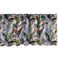 thumbnail image 1 of Tropical Window Valance, Repetitive Hand-Drawn Art Featuring Palm Leaves Pattern Ornament, Curtain Valance for Kitchen Bedroom with Rod Pocket, 54" X 18", Pale Lavender and Fern Green, by Ambesonne, 1 of 2