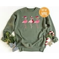 thumbnail image 1 of Tropical Winter Flamingo Sweatshirt: Crewneck Tshirt All Size S-5XL, 1 of 5