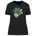 thumbnail image 1 of Tropical Zebra Drawing Clipart T-Shirt Women -Image by Shutterstock, Female 3X-Large, 1 of 2