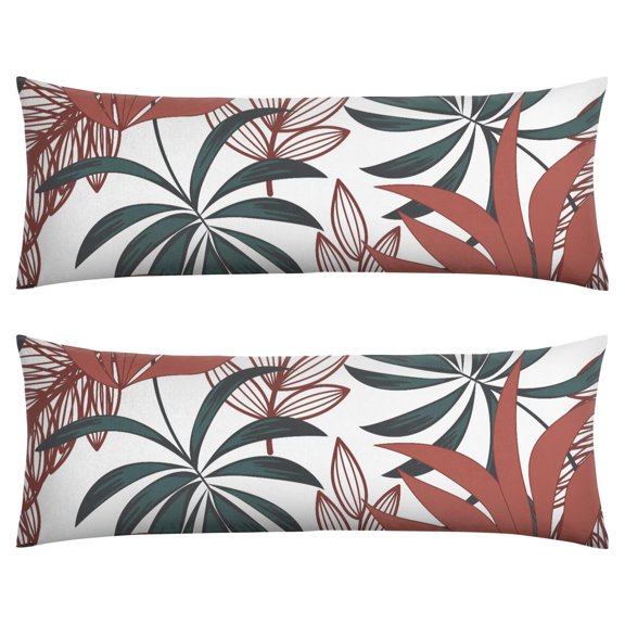 Tropical Zen Throw Pillow Cover Minimalist Single Frond Line Art, Neutral Beige & White, Double-Sided Velvet for Minimalist, Wabi-Sabi, or Japandi