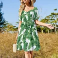 thumbnail image 1 of Tropical banana leaves III Sleeveless Dress womans clothing evening dress woman Aesthetic clothing, 1 of 6