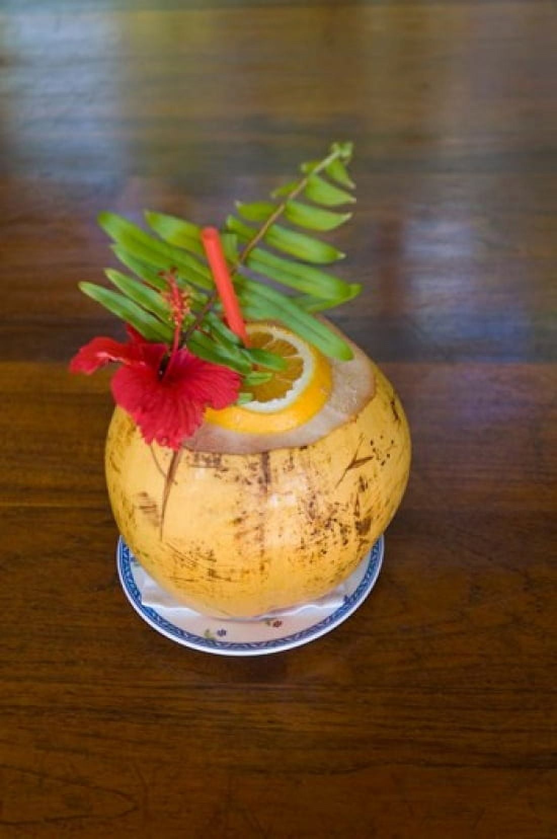 Tropical cocktail Fregate Island Seychelles Africa Canvas Art - Alison Wright DanitaDelimont (23 x 34)