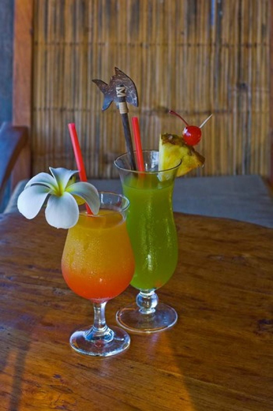 Tropical cocktails Fregate Resort island Seychelles Canvas Art - Alison Wright DanitaDelimont (23 x 34)