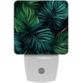 thumbnail image 1 of Tropical jungle palm fronds LED Square Night Light - Modern and Stylish Plug-in Lamp for Bedside or Hallway - Energy Efficient and Soft Glow Indoor Lighting, 1 of 6
