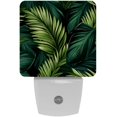 thumbnail image 1 of Tropical jungle palm fronds LED Square Night Light for Bedroom and Bathroom - Energy Efficient and Bluetooth Compatible - 200 Characters, 1 of 6