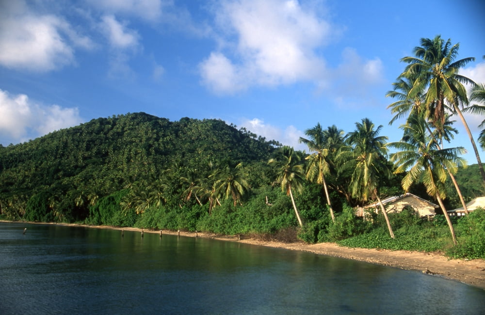 Tropical landscape in Fiji Canvas Art - Beverly FactorStocktrek Images (35 x 23)