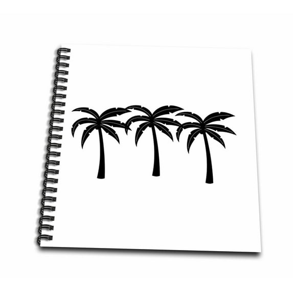 3dRose, Tropical palm trees, Drawing Book 8 x 8 inch