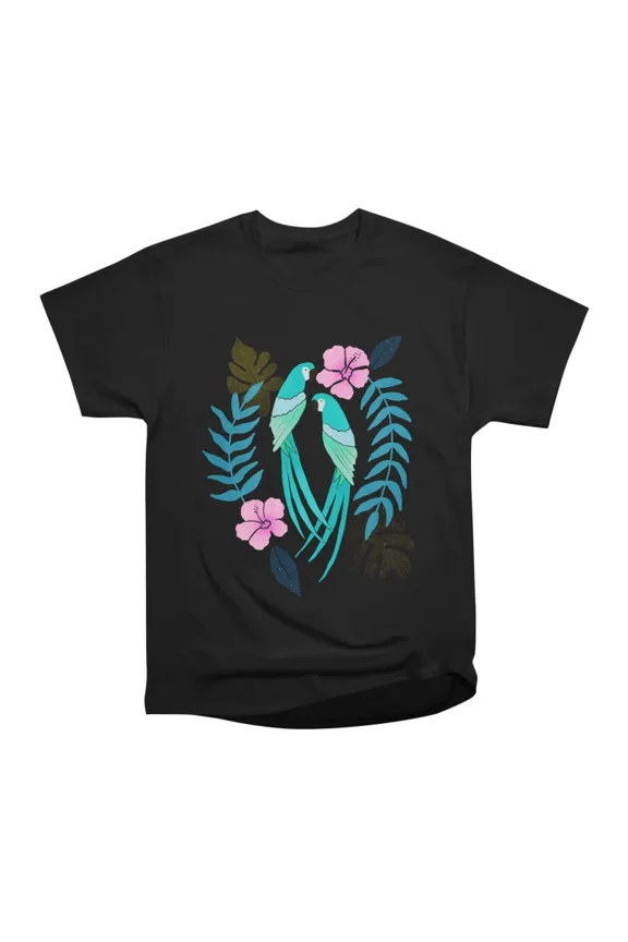 Tropical parrots turquoise T-Shirt Tee Gift For Him Merch For Her Apparel For Friend