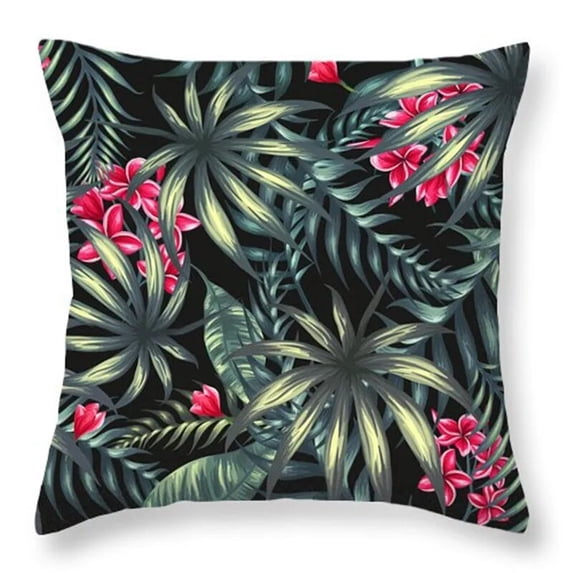 Tropical plant leaf printed pattern pillowcase cushion cover for home living room sofa bedroom decoration pillow
