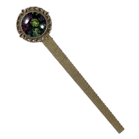 Tropical plants Beautiful Lace Bookmark in Antique Bronze - Gift for Readers- Reading Accessories, Book Markers, Book Mark