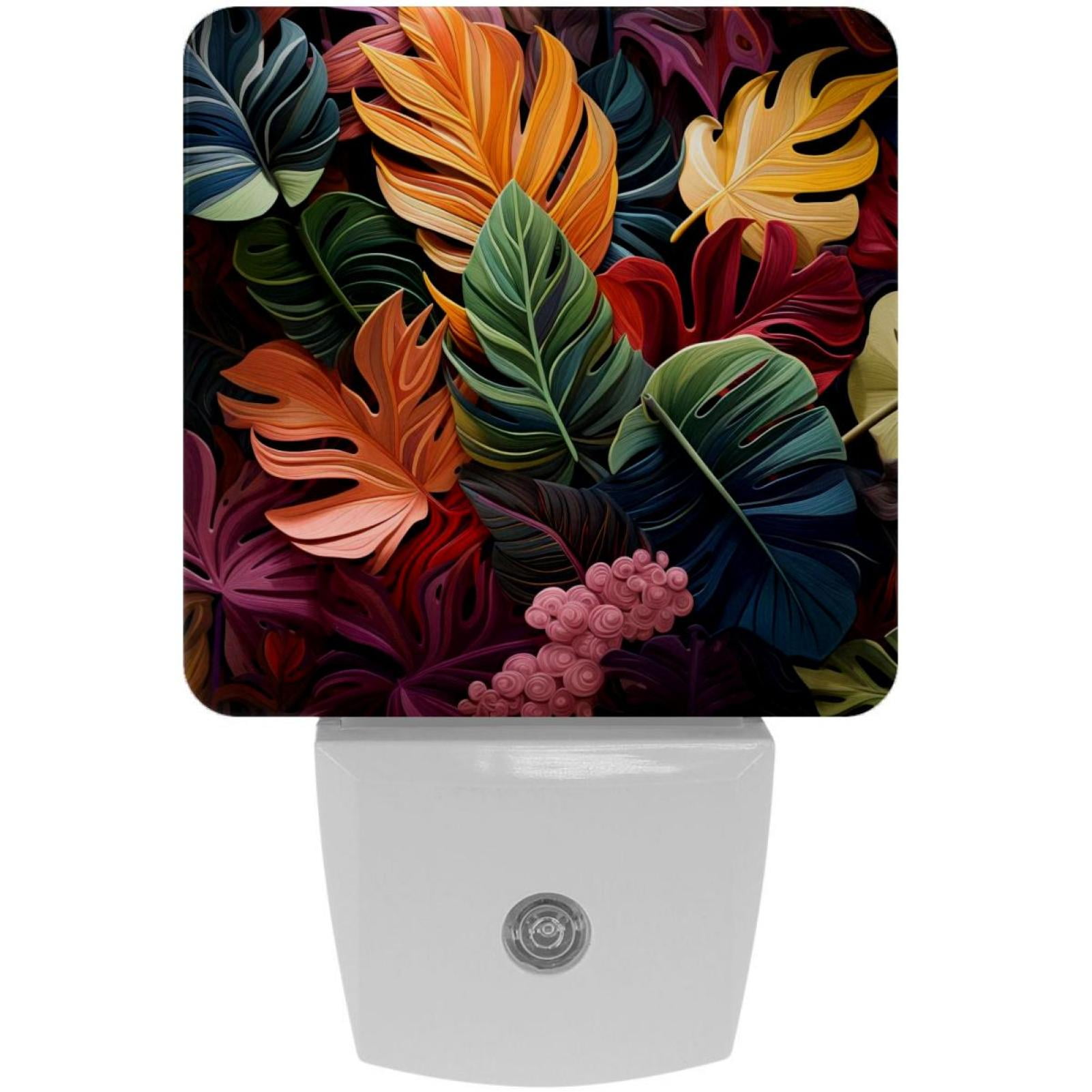 Tropical plants LED Square Night Lights - Modern and Versatile Plug-in Tropical plants LED Square Night Lights - Modern and Versatile Plug-in