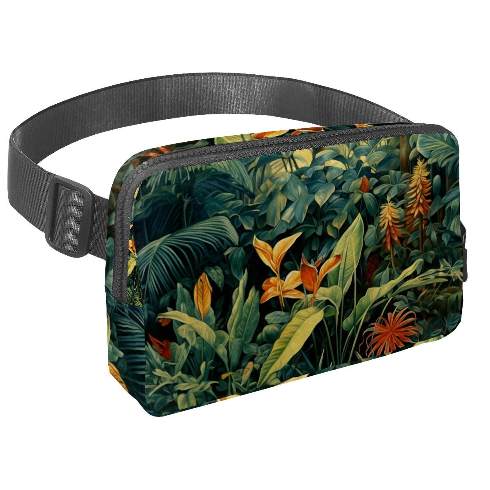 Tropical plants Lightweight Adjustable Fanny Bag Running Belt Waist Pack with Extension Strap Unisex