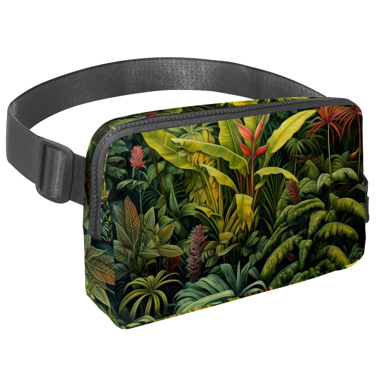 Tropical plants Lightweight Adjustable Fanny Packs with Extension Strap - Unisex Waist Bags Running Belt