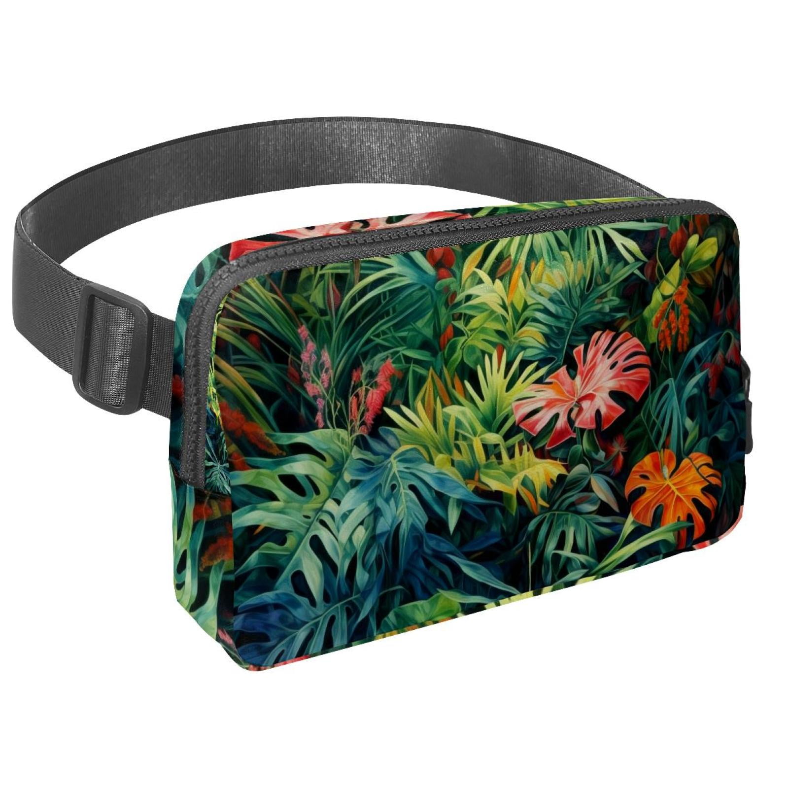 Tropical plants Lightweight Adjustable Running Belt with Extension Strap for Unisex - Fanny Pack Waist Bag for Fitness and Exercise