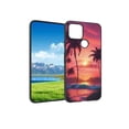 thumbnail image 1 of Tropical-sunset-vibes-4 Phone Case, Designed for Google Pixel 5（2020 Case Soft Silicon for women girls boys wife gift,Shockproof Phone Cover, 1 of 1