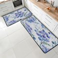 thumbnail image 1 of TropicalLife Watercolor Blueberry Kitchen Mat Set of 2 Non-Slip Washable Kitchen Rugs Waterproof Comfort Standing Floor Mats for Kitchen Home Office Sink Laundry 17x29 Inch + 17x47 Inch, 1 of 6