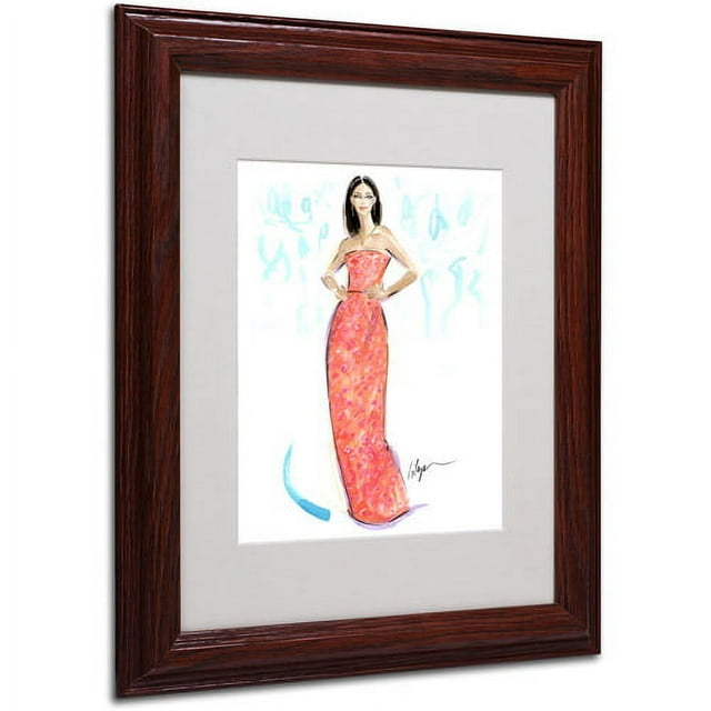 "Tropican Sunset" Framed Canvas Art by Jennifer Lilya, Wood Frame