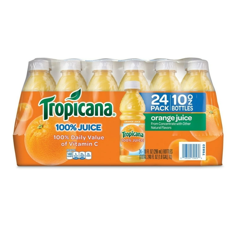 Tropicana Orange Juice, 10 Ounce Bottles (Pack of 24)