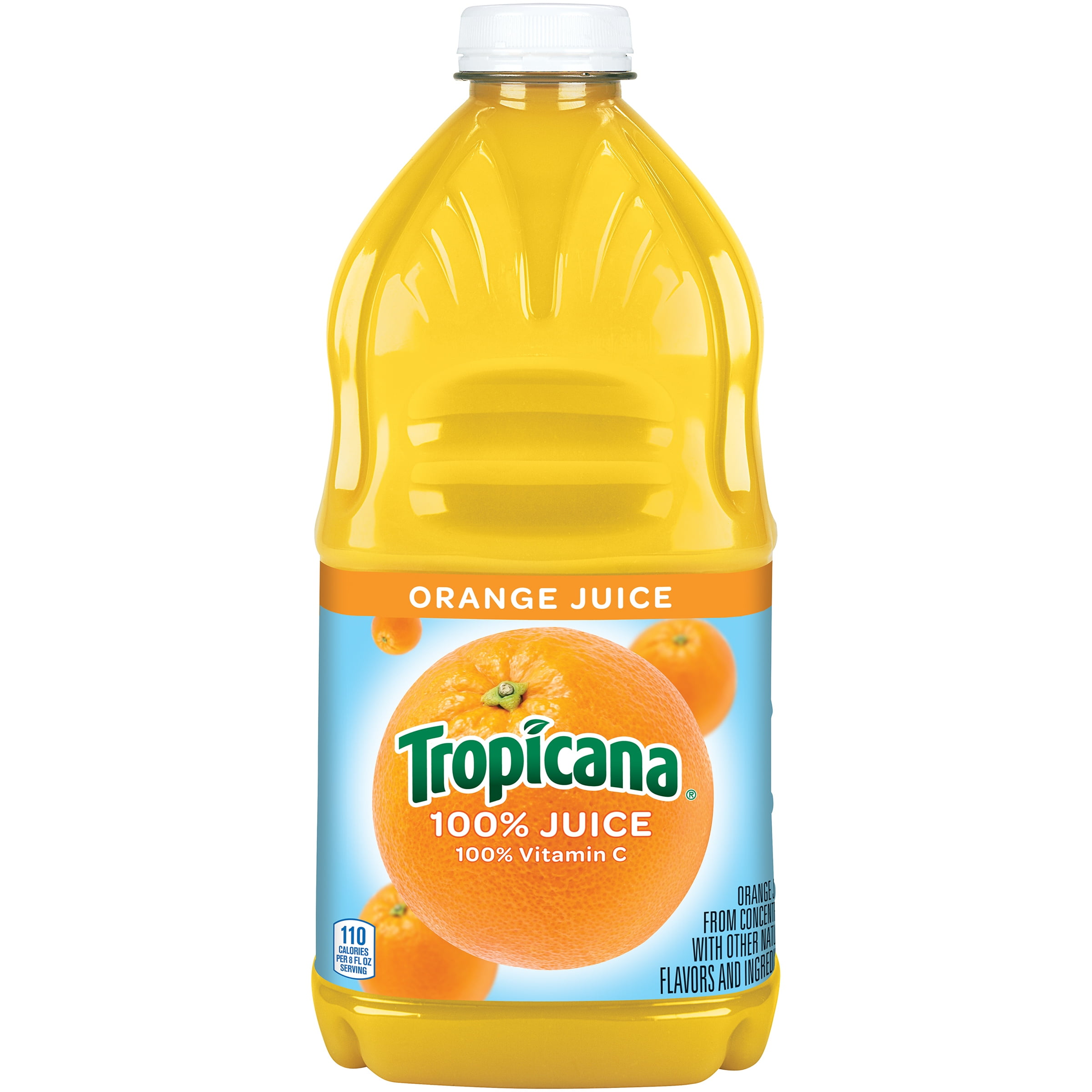 Tropicana 100% Orange Juice, 64 fl oz, Fruit Juice, Texture Smooth