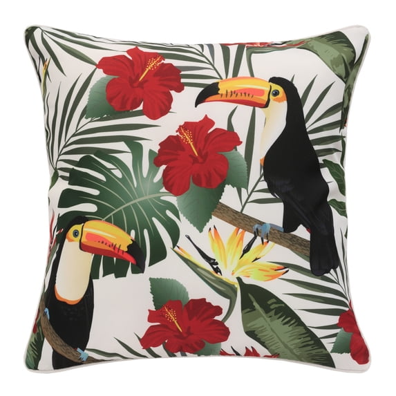 Tropicana Butterfly Outdoor Toucan Pillow 20 x 20 in Multi