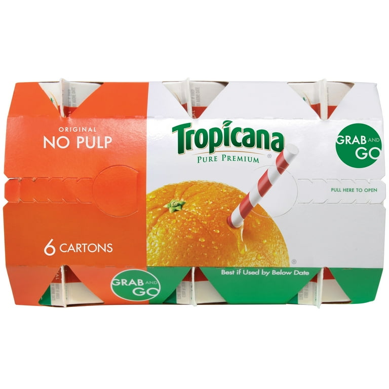 Tropicana Pure Premium Individual Serving 100% Orange Juice, No