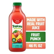 Tropicana Refreshers Fruit Punch Juice Drink, with Real Fruit Juice, 46 fl oz Bottle