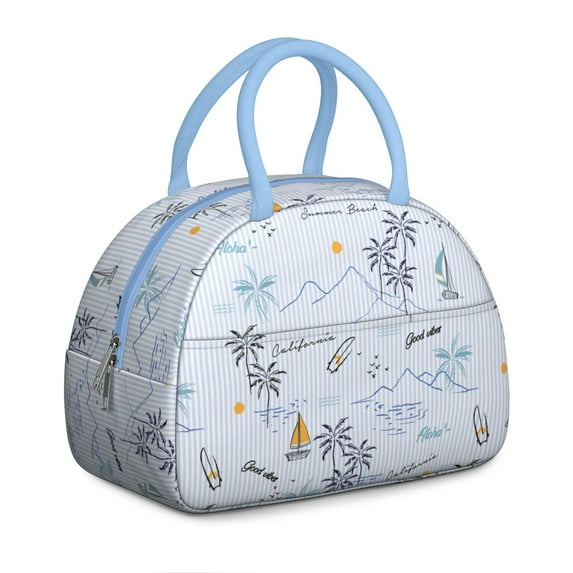 Tropicana Retro Lunch Box - Vintage Hawaiian Postcard Design, Leakproof Insulated Cooler for Nostalgic Travelers