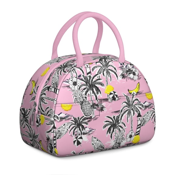 Tropicana Retro Lunch Box - Vintage Hawaiian Postcard Design, Leakproof Insulated Cooler for Nostalgic Travelers